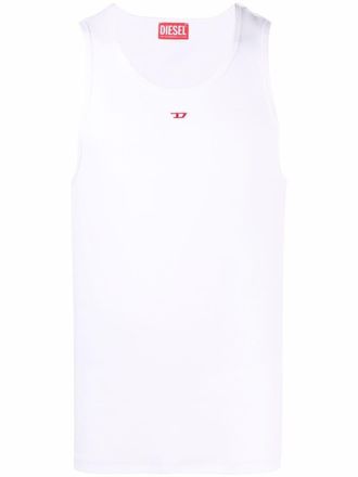 Diesel Canotta T-Lifty-D con ricamo - Bianco