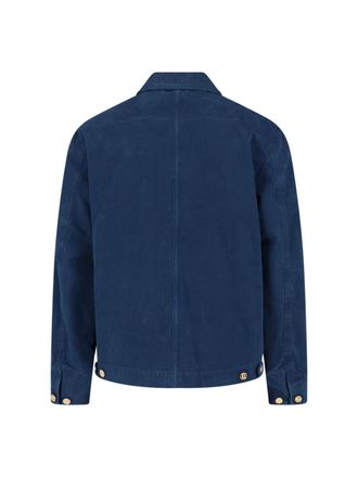 Versace Mens Jackets Blue Cotton