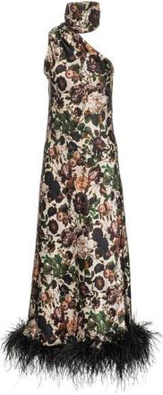 VASILIKI Liya One Sleeve Maxi Dress in Brown at Nordstrom, Size Medium