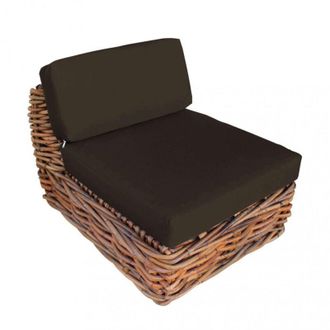 Milani Home Milani Home - Poltrona da Giardino con cuscino in Rattan naturale - natur