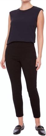 UP Vex Petal Slit Techno Ankle Pant In Black