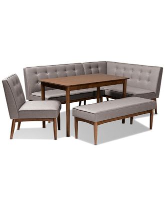 Design Studios Arvid Modern 5Pc Wood Dining Nook Set