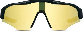Gucci Zwarte Zijde & Nylon Zonnebril - Dames - Zonnebrillen - Zwart - ONE Size - Nylon - Accessoires