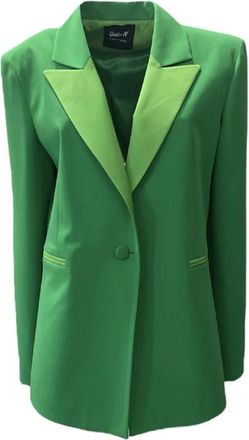 Giulia N Couture Jassen - Dames - Blazers - Groen - S - Polyester - Jassen