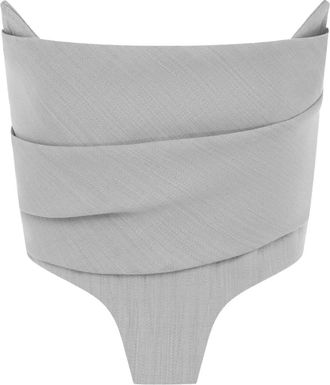 Alex Perry Top corsetto senza spalline - Grigio