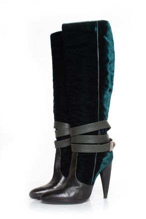 Versace velvet strap boots