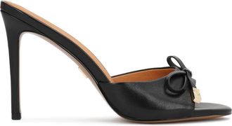 Kazar Stiletto Slippers met Strik - Dames - Muiltjes - Zwart - 40 EU - Leer - Schoenen