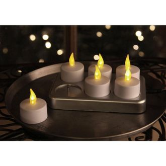 Trade Shop Trade Shop - Led Velas Velas Kit De Velas Que Parpadea Llama Lumini Con Bater&iacute;as Incluidas En Caliente