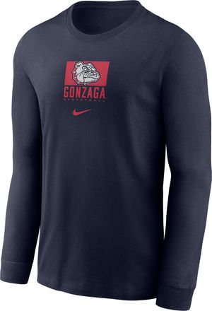 Nike Gonzaga Basketball Legend Nike Mens Dri-FIT College Long-Sleeve T-Shirt in Blue | IV8593-421