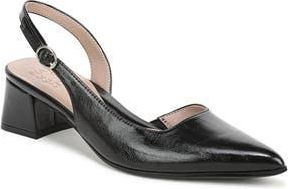 Naturalizer Anya dOrsay Block Heel Pump in Black Faux Leather at Nordstrom Rack, Size 8.5