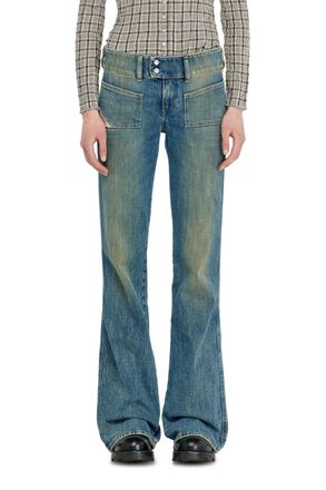 Diesel Bootcut Jeans Low Waist D-Hush - Jeans - Woman - Blue