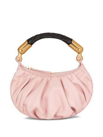 Balmain mini Ebene calfskin tote bag - Pink