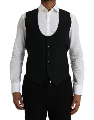 Dolce & Gabbana Klassiek Wol Vest Zwart