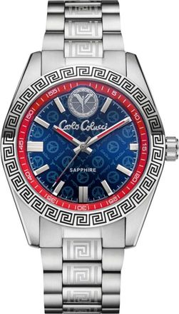 Carlo Colucci Accessoires, unisex, Grijs, ONE Size, Rond Roestvrij Stalen Horloge