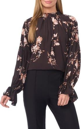 Ted Baker Fleur Tie Sleeve Top in Rich Black at Nordstrom Rack, Size X-Small