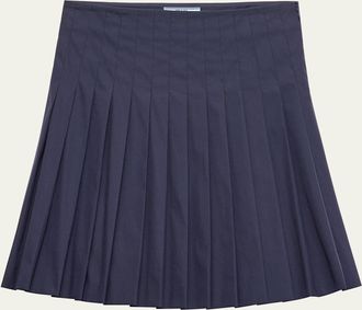 Prada Pleated Poplin Short Skirt