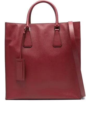 Prada adjustable-strap tote bag - men - Calf Leather - OS - Red