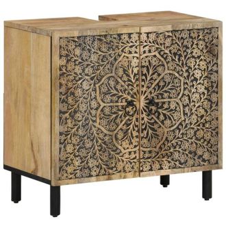 vidaXL vidaXL Mobile Lavabo da Bagno 62x33x58cm in Legno Massello di Mango