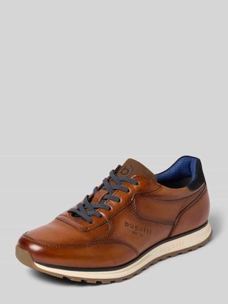Bugatti Sneaker aus Leder mit Label-Detail Modell Cirino in Cognac, Gr&ouml;&szlig;e 40