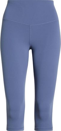 Zella Studio Luxe High Waist Capri Leggings in Blue Vintage at Nordstrom, Size Xx-Large