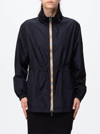 Burberry Giacca a vento in nylon con collo alto e profili a contrasto