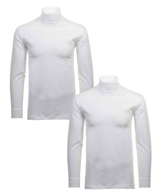 Ragman Rollkragenshirt RAGMAN Set:, Herren, Gr. XXL, weiss (wei&szlig;), Jersey, Baumwolle, regular fit, Shirts Rollkragenshirt
