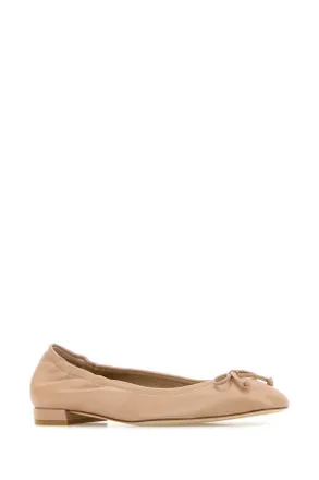 Stuart Weitzman Womens Powder Pink Leather Bria Ballerinas Adobe Ballerine Flat Shoes