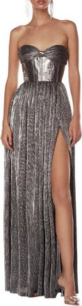 Bronx and Banco Florence Gown - Dames - Avondkleed - Grijs - S - Polyester - Kleedjes