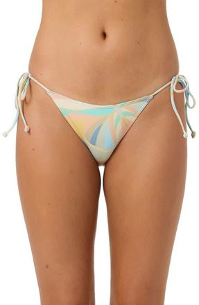O'Neill Butterfly Geo Maracas Side Tie Bikini Bottoms in Blue Multi Colored at Nordstrom, Size X-Large
