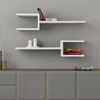 Dmora Repisa Domingo, Un Estante, 75x22x18h Cm Blanco