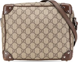 Gucci Pre-owned Womens Gg Supreme Canvas Crossbody Bag - Tan Textile - One Size