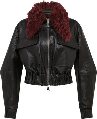 16Arlington Cie Jacket - Dames - Leren en Su&egrave;de Jassen - Zwart - S - Leer - Jassen