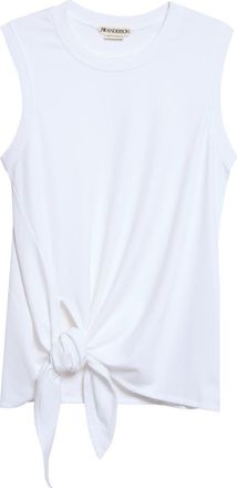 J.W.Anderson Tie Hem Cotton Tank in White at Nordstrom, Size X-Large