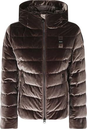 Blauer Piumino in Velluto Liscio Velly - - Jackets - Donna - Marrone - S