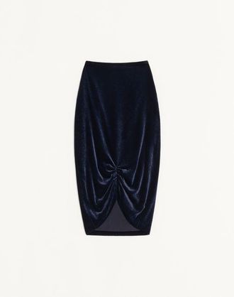 Valentino Velvet Skirt Wo