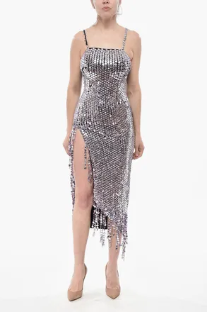 The Attico Sequin Slip Dress AVERY With Slit The Attico