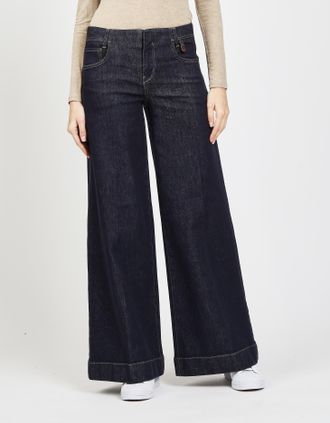 Gang Weite Jeans GANG 94POPPY PALAZZO, Damen, Gr. 26, N-Gr, prewashed, Denim/Jeans, Obermaterial: 99% Baumwolle, 1% Elasthan, weit lang, Jeans Weite Jeans,