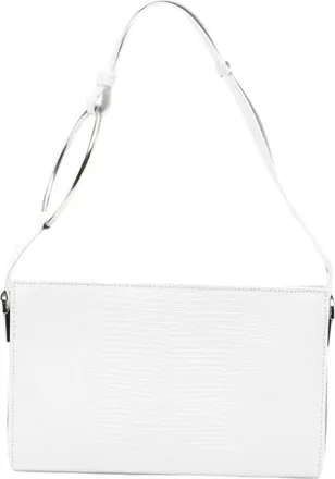 Dondup Pebbled Ring Shoulder Bag - female - Dondup - Shoulder Bags - White - ONE SIZE - Bags