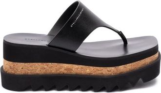 Stella McCartney Sportieve Mat Sandalen - Dames - Sleehakken - Zwart - 40 EU - Leer - Schoenen