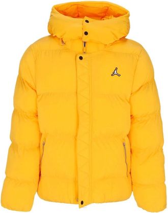 Nike Jordan Waterafstotende Puffer Jacket met Capuchon - Heren - Ski Jassen - Geel - S - Fitness