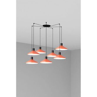 Faro Barcelona Faro Kombo - L&aacute;mpara De Techo Colgante Cluster Naranja, E27
