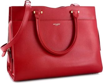 Saint Laurent Uptown leren medium shopper - Rood