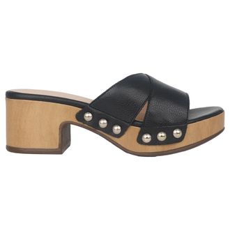 Wonders Zwarte Marta Damesandaal - Stijlvol - Dames - Muiltjes - Zwart - 36 EU - Leer - Schoenen