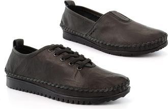 Generic Womens Real Leather Shoes Ladies Comfort Shoes Size 3 Womens Casual Shoe Size 8 Leather Shoe Lightweight Rubber Sole Lace Up Comfort Casual Slip On Si