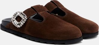 Roger Vivier Slidy Viv suede mules