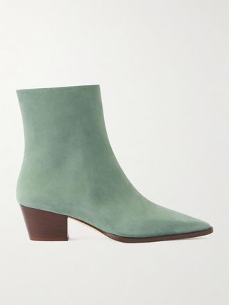 Manolo Blahnik Stivaletti In Nubuck Aliera 50 - Verde