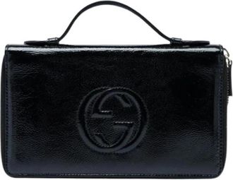 Gucci Pre-owned Clutch Bag - Dames - Vintage Clutch - Zwart - ONE Size - Leer - Vintage