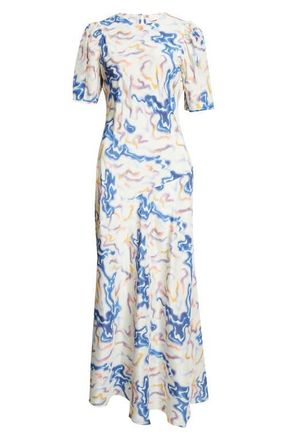 Ulla Johnson Samar Abstract Print Silk Dress in Prism at Nordstrom, Size 00