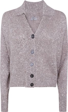 D.exterior D. EXTERIOR Cropped Cardigan Soft Alpaca Crystals