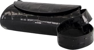 Jil Sander Crossbody Bags - Cannolo Small Purse - Leather - Black - Gr. unisize - in Schwarz - für Damen